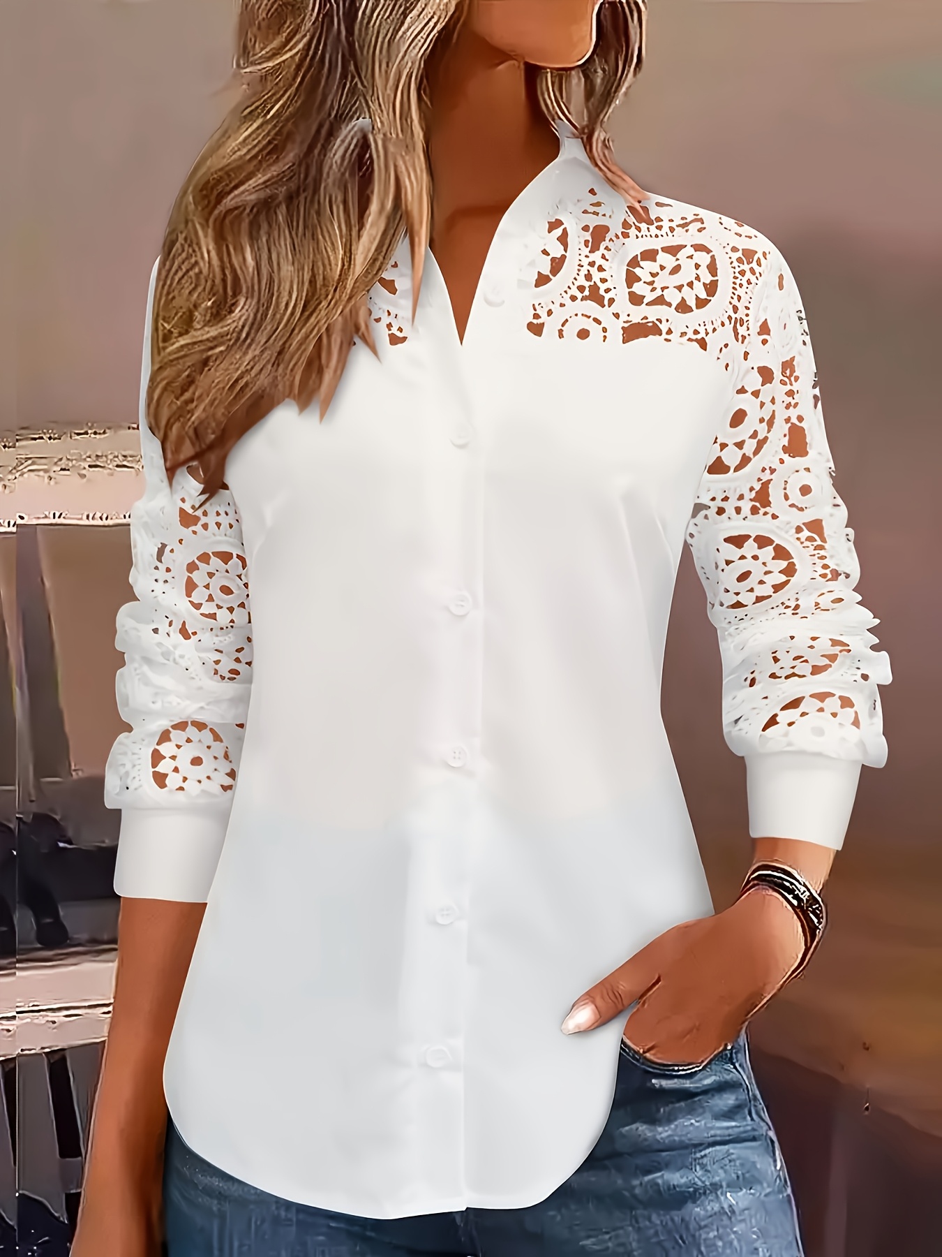 Embroidery Online - Temperament Loose Woman Shirt Fashion Casual