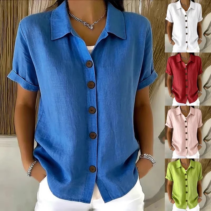 Embroidery Online - Women's Elegant Summer Cotton Linen Tops