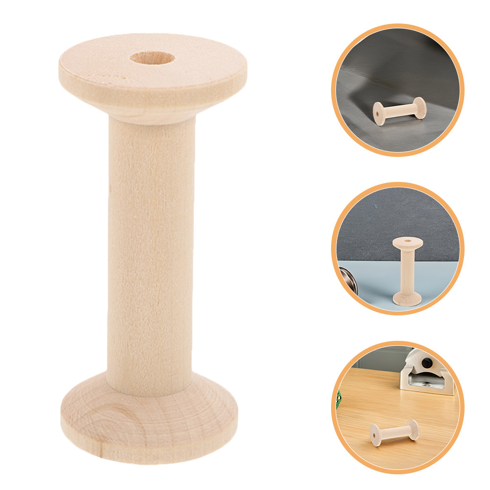 Embroidery Threads - 4Pcs Wooden Thread Spools Set Large