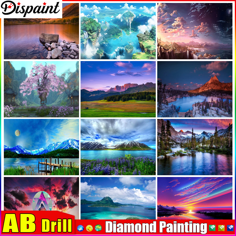 Embroidery Cross Stitch Patterns - Dispaint AB Diamond Painting Full Square/Round