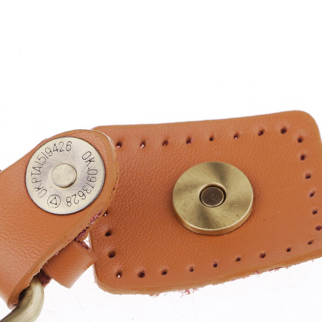 Embroidery On Leather - Leather Magnetic Snap Buckles Sew on