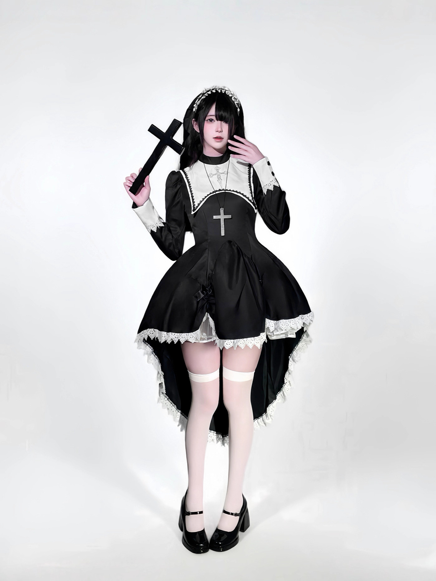 Embroidery Online - Gothic style dark embroidery cross Halloween