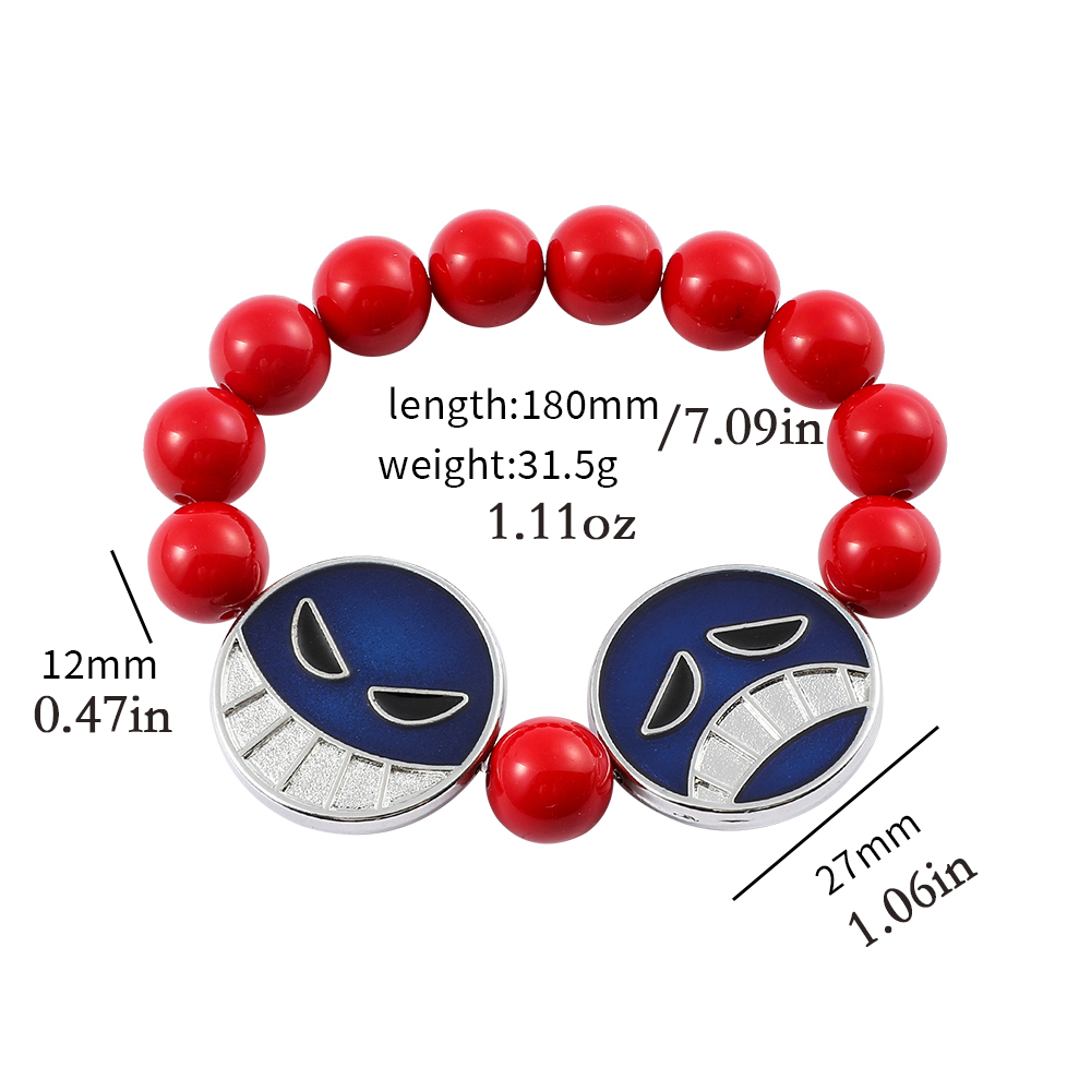 Anime Red Beads Face Bracelet  - đánh giá và giá Embroidery Illustration