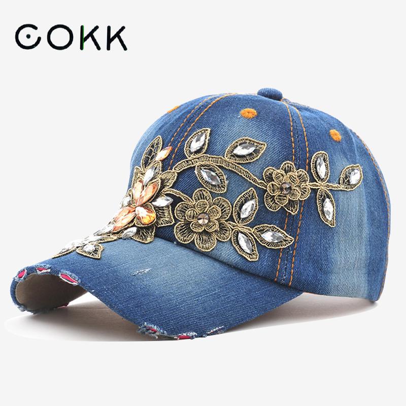 COKK Women's Baseball Cap Diam - đánh giá và giá Embroidery Jeans Sakura