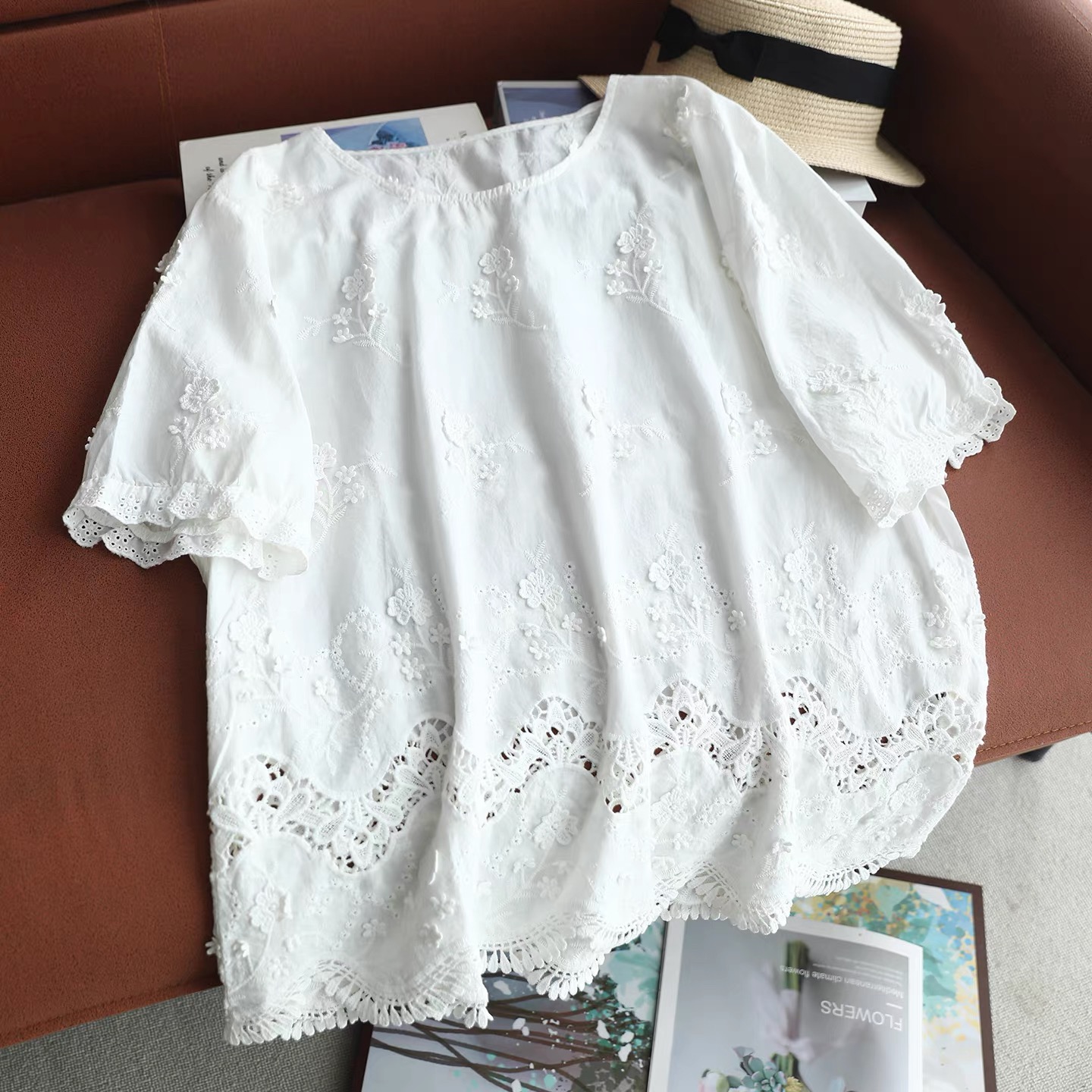 2026 Women Vintage White Cotto - đánh giá và giá Embroidery Eyelet