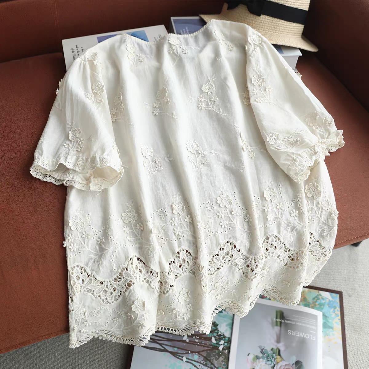 2026 Women Vintage White Cotto - đánh giá và giá Embroidery Eyelet
