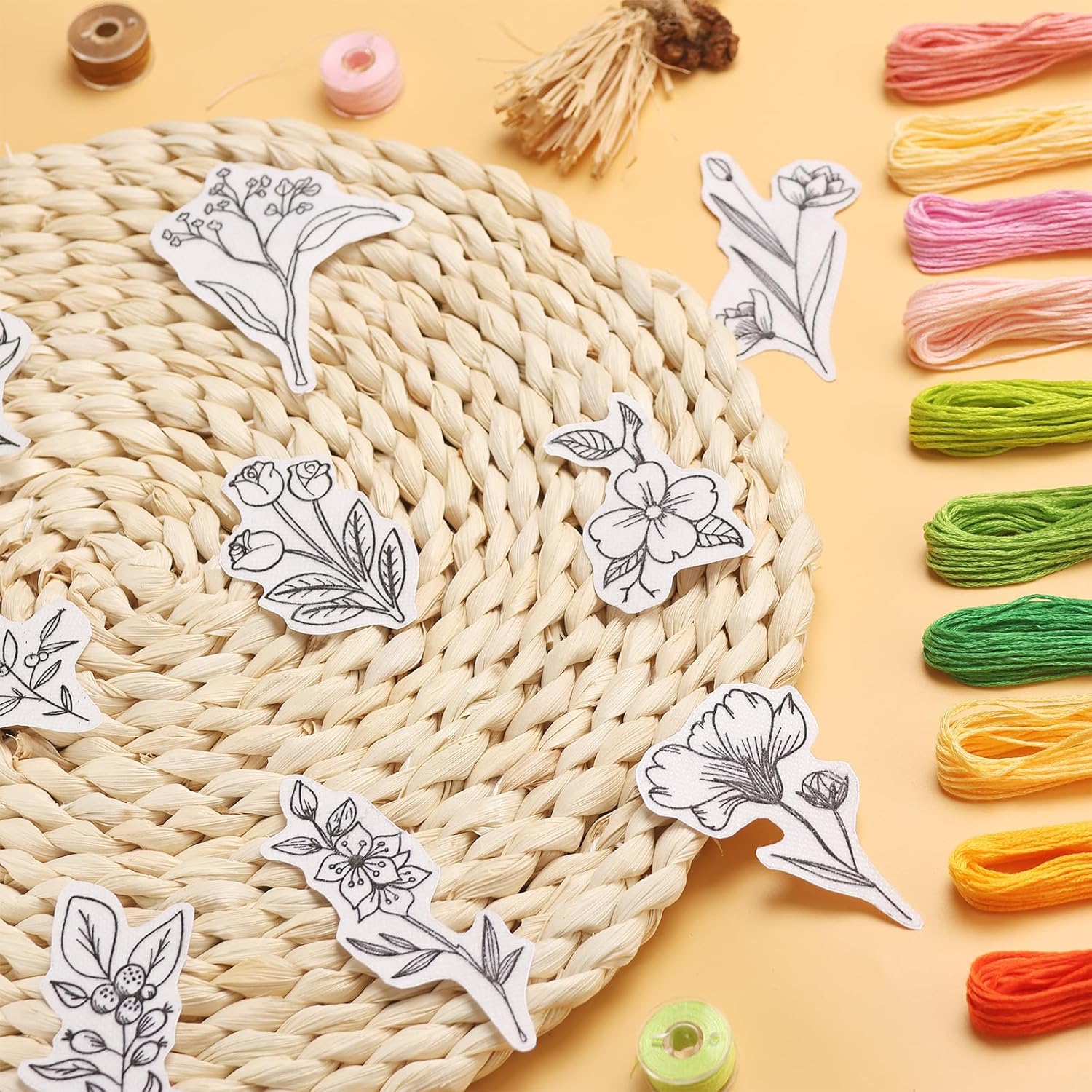 50Pcs Water Soluble Embroidery - đánh giá và giá Embroidery Quilting