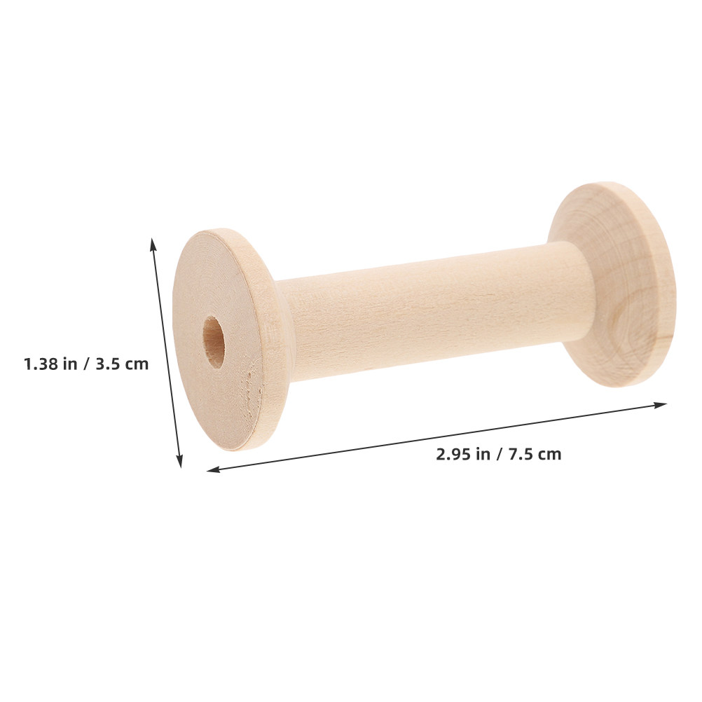 4Pcs Wooden Thread Spools Set  - đánh giá và giá Embroidery Threads