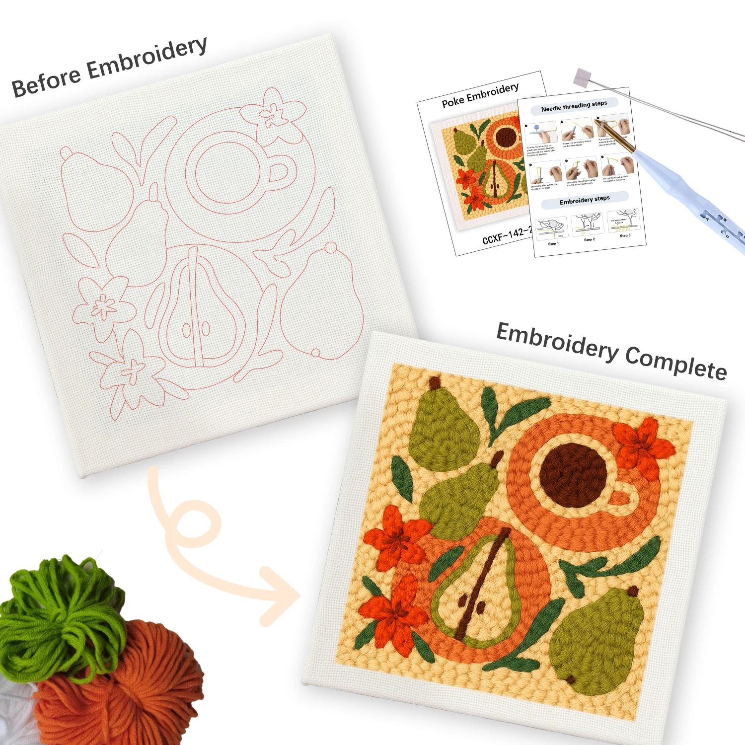 GATYZTORY Punch Needle Starter - đánh giá và giá Embroidery Ideas For Bags
