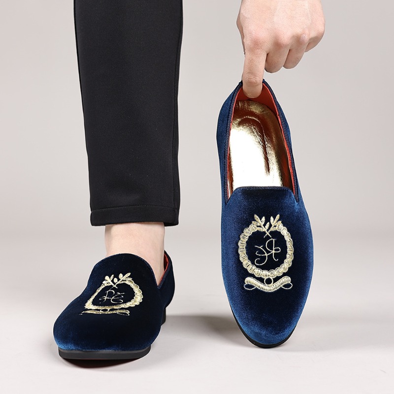 Luxury Designer Loafers Suede  - đánh giá và giá Embroidery On Leather