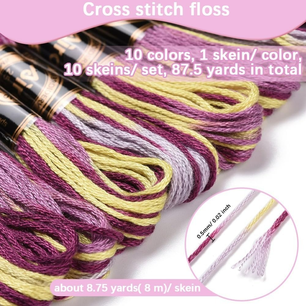 6 Strands Purple Variegated Em - đánh giá và giá Embroidery Threads