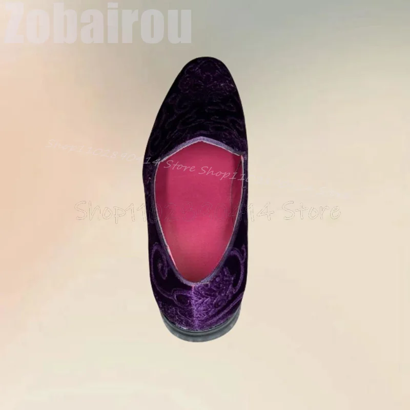 Purple Embroidery Design Suede - đánh giá và giá Embroidery On Leather