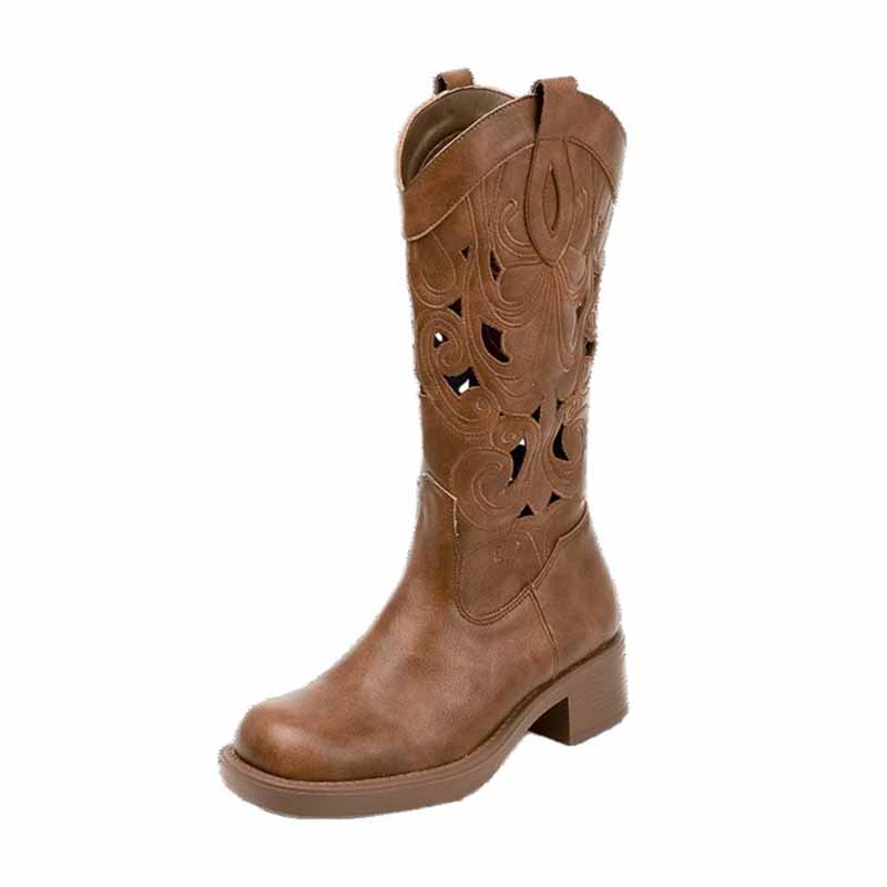 Fashion Retro Elegant Brown Co - đánh giá và giá Embroidery On Leather