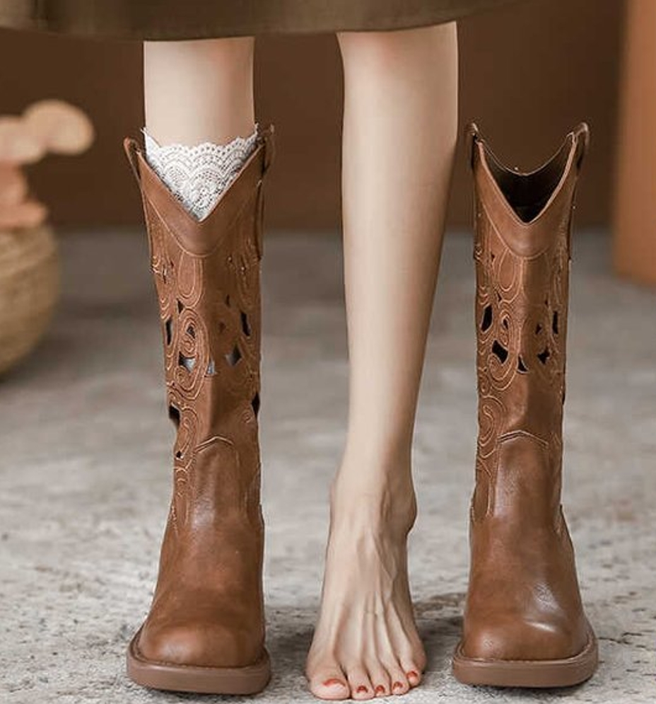 Fashion Retro Elegant Brown Co - đánh giá và giá Embroidery On Leather