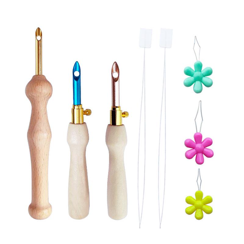 1-17 Chiếc Đục Lỗ Kim Bộ Dụng  - đánh giá và giá Punch Needle Handle