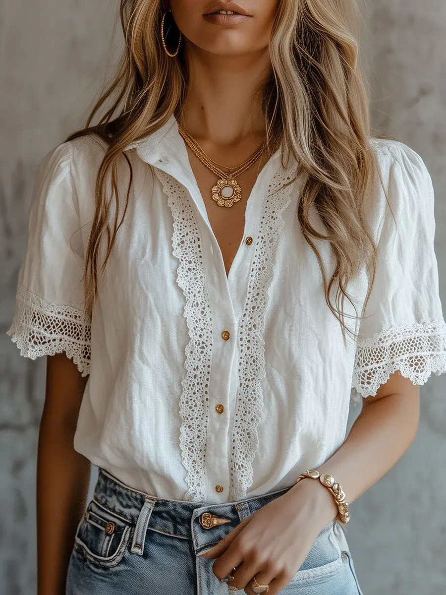 Elegant Women's Shirts Casual  - đánh giá và giá Embroidery Online