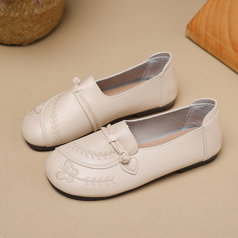 Ladies' mother's shoes, elderl - đánh giá và giá Embroidery On Leather