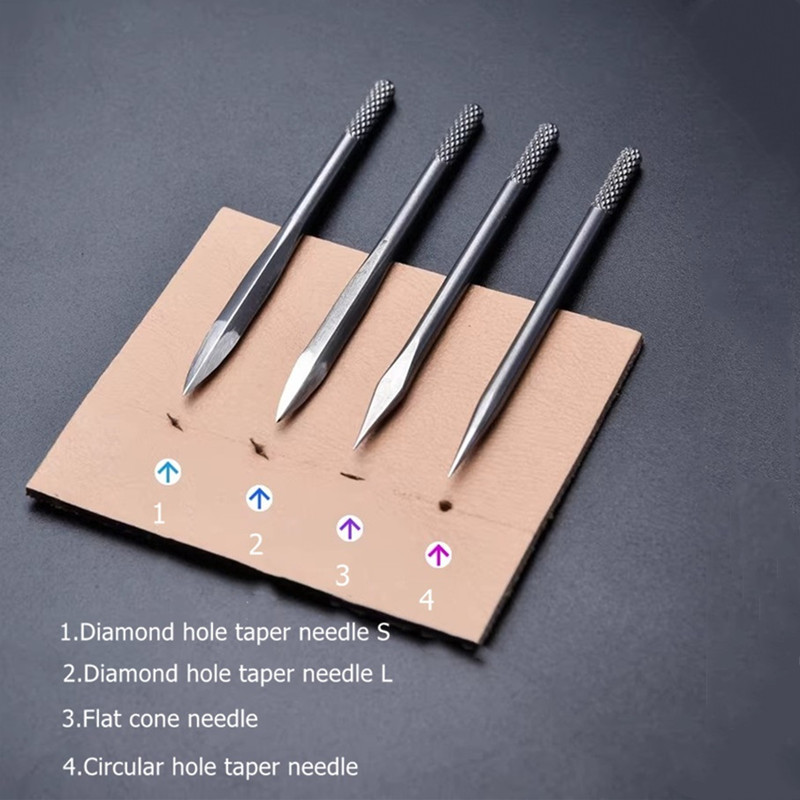 4-in-1 Leather Punch Awl Set w - đánh giá và giá Punch Needle Handle