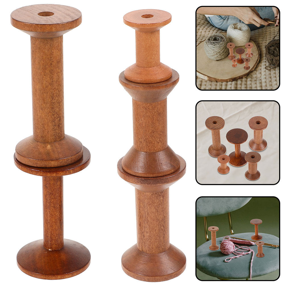 7Pcs Wooden Thread Spools Vint - đánh giá và giá Embroidery Threads