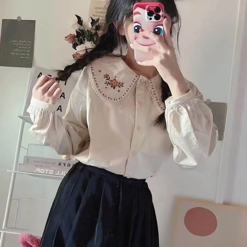 Shirts Women Japan Style Embro - đánh giá và giá Embroidery Design Love