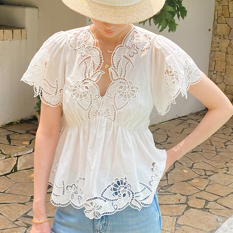 French Style Floral Eyelet Emb - đánh giá và giá Embroidery Eyelet