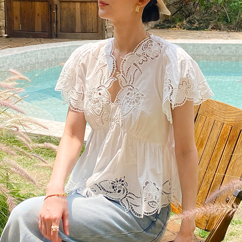 French Style Floral Eyelet Emb - đánh giá và giá Embroidery Eyelet