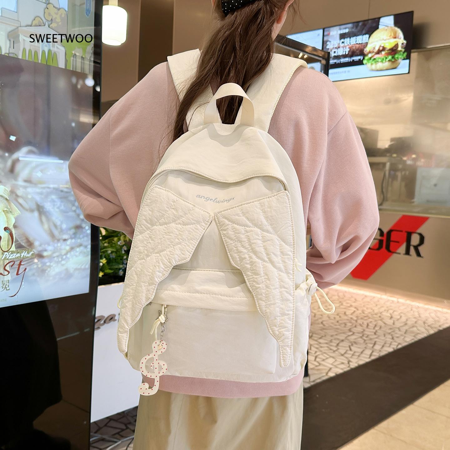 Women Pink Angel Wings Rucksac - đánh giá và giá Embroidery Quilting