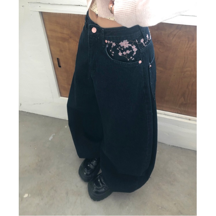 Spring 2026 High Waist Sakura  - đánh giá và giá Embroidery Jeans Sakura