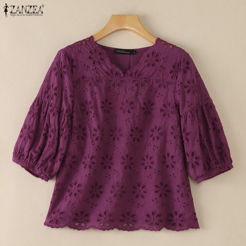ZANZEA 2026 Eyelet Embroidery  - đánh giá và giá Embroidery Eyelet