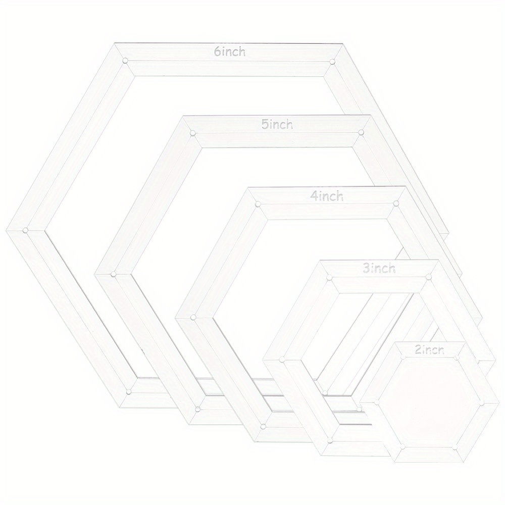 5pcs Hexagon Quilting Template - đánh giá và giá Embroidery Quilting