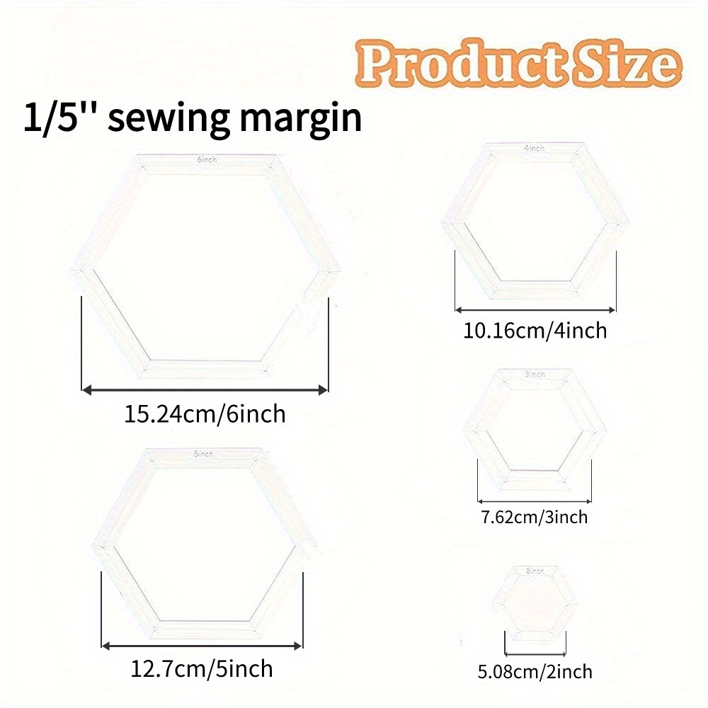 5pcs Hexagon Quilting Template - đánh giá và giá Embroidery Quilting