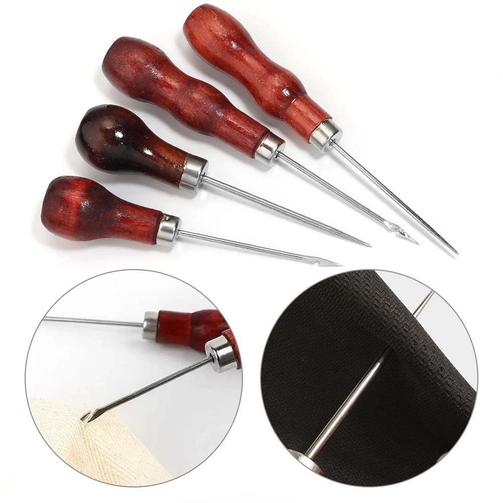 Wooden Handle Awls DIY Leather - đánh giá và giá Punch Needle Handle