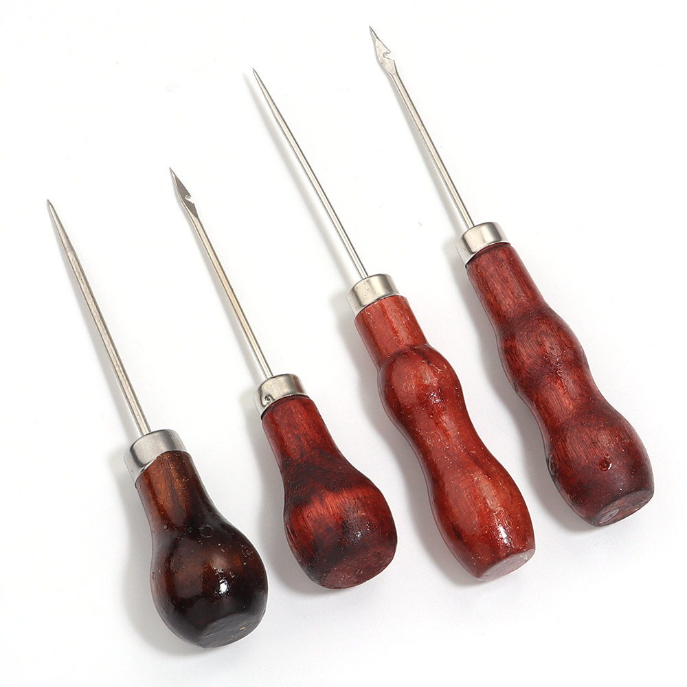 Wooden Handle Awls DIY Leather - đánh giá và giá Punch Needle Handle