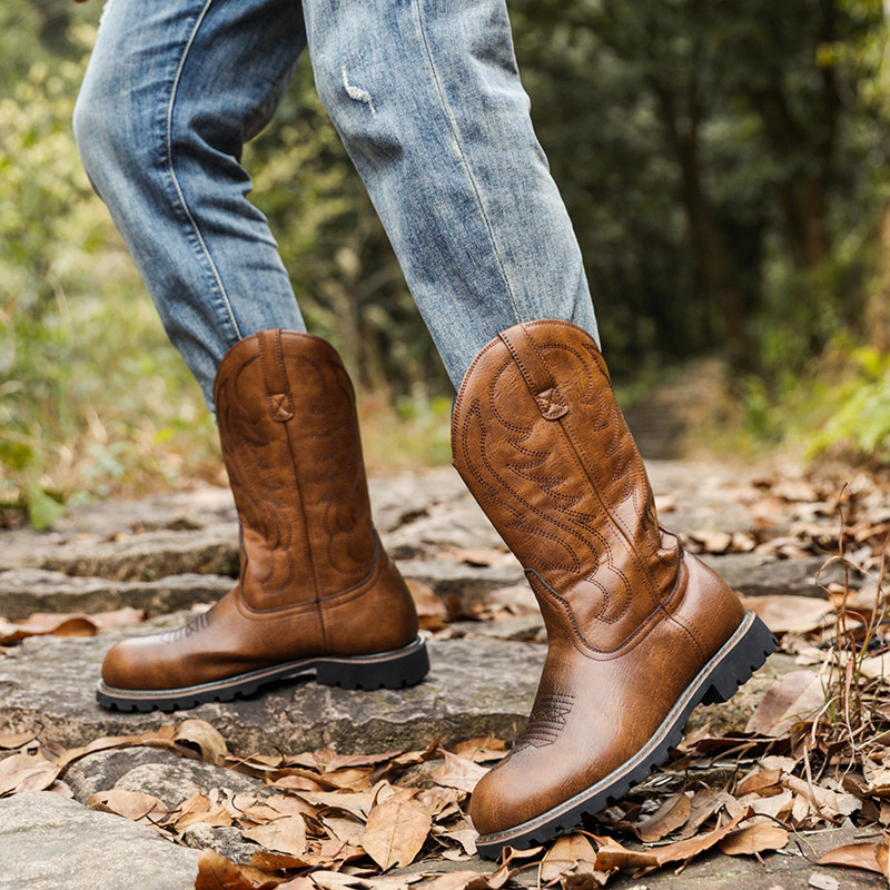 Men's Boots Classic Handmade E - đánh giá và giá Embroidery On Leather