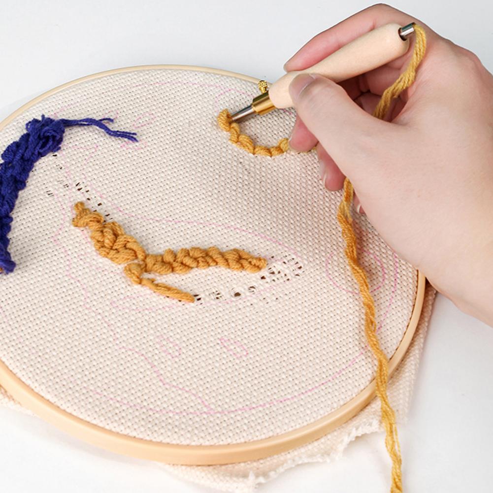 Embroidery Needle Wooden Handl - đánh giá và giá Punch Needle Handle