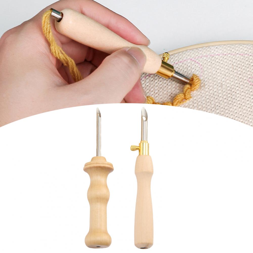 Embroidery Needle Wooden Handl - đánh giá và giá Punch Needle Handle