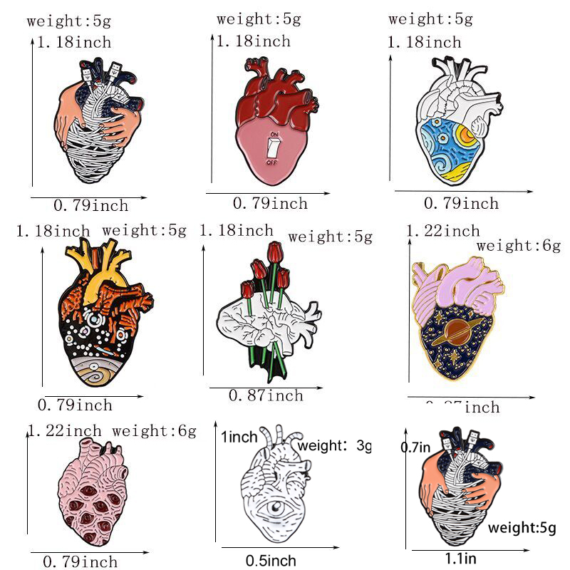 Heart Organ Series Brooch Medi - đánh giá và giá Embroidery Quilting