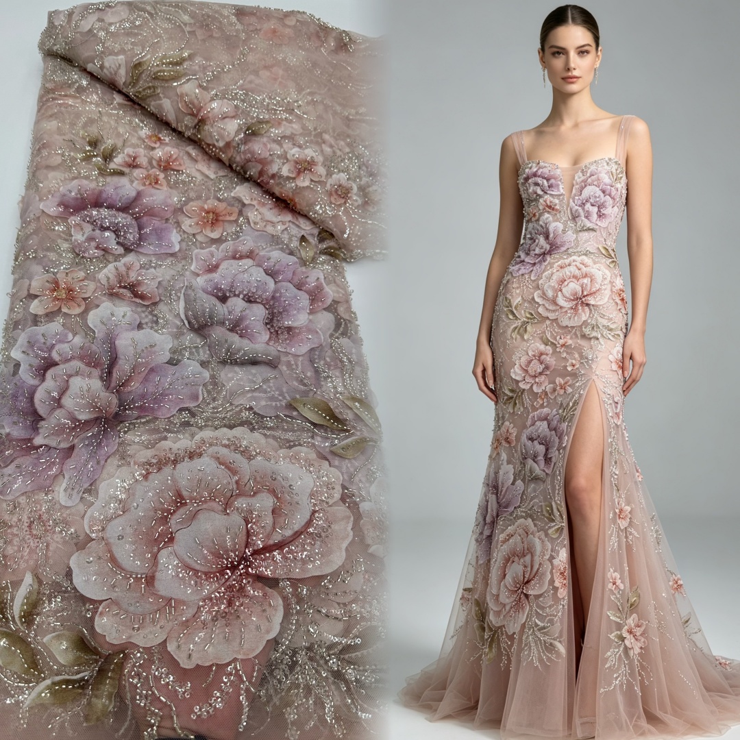 Hot Sale High Quality Sequins  - đánh giá và giá Embroidery Net Fabric