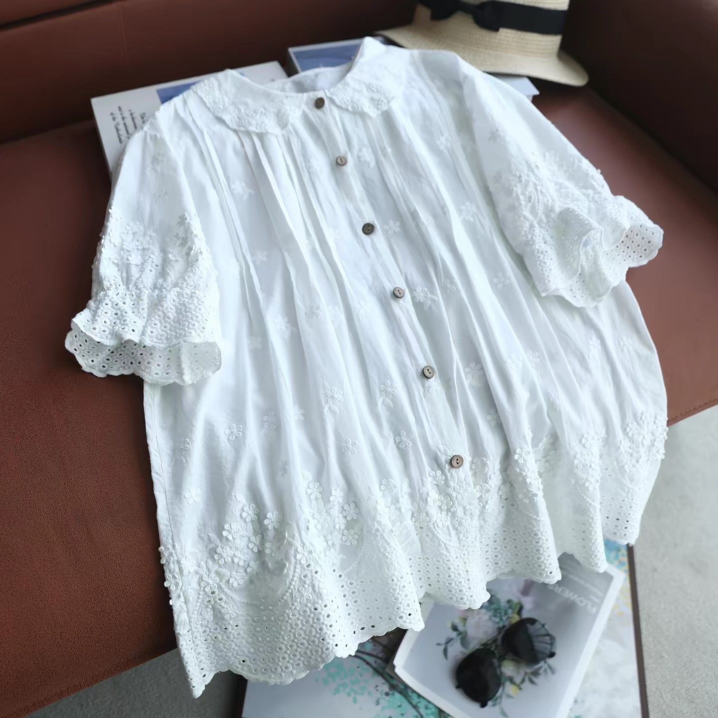 2026 Women Lace Peter Pan Coll - đánh giá và giá Embroidery Eyelet