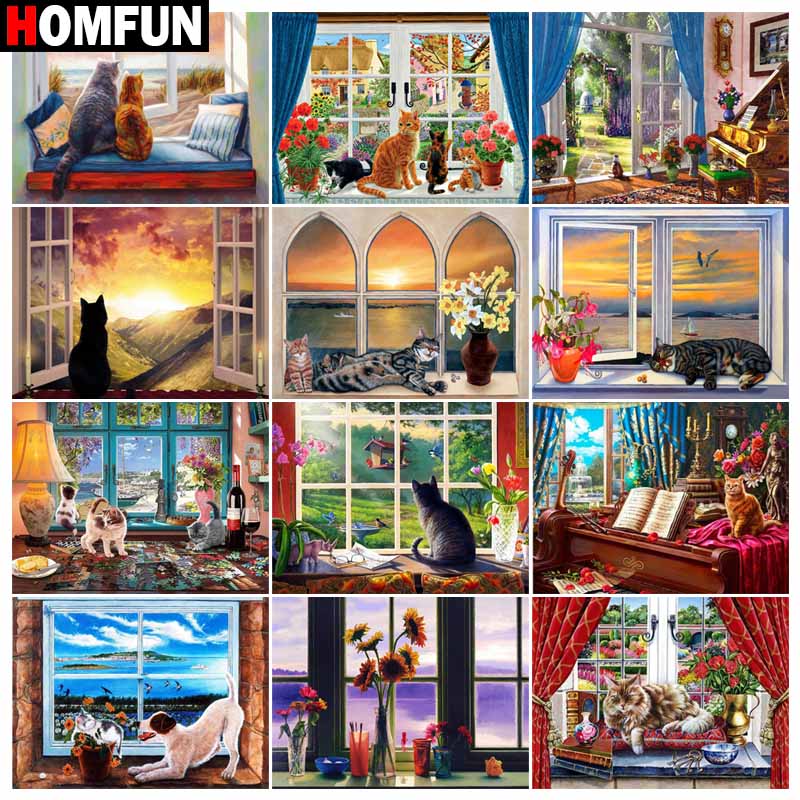 HOMFUN Full Kim Cương Thêu 