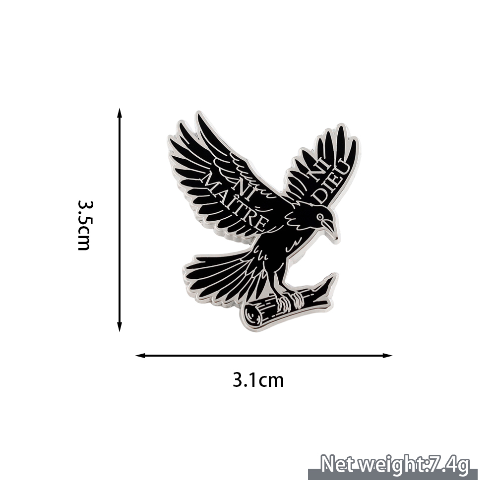 Ni Dieu Ni Maitre Crow Enamel  - đánh giá và giá Embroidery Icon