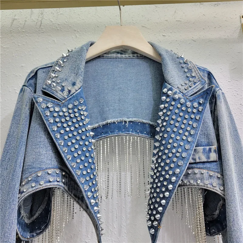 Rhinestone Beaded Tassels Rive - đánh giá và giá Embroidery Jeans Sakura