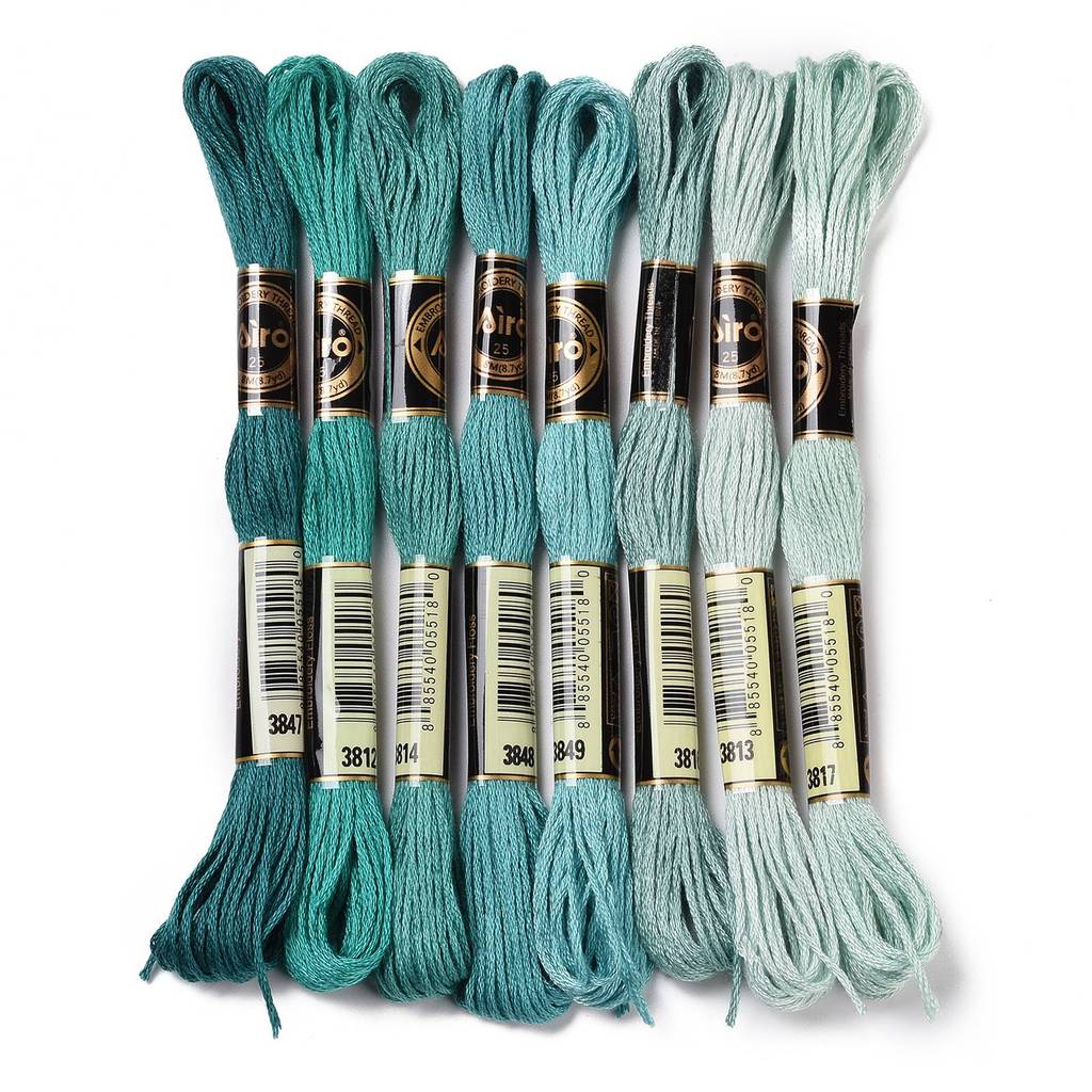 1Set 8 Skeins 0.5mm 6-Ply Poly - đánh giá và giá Embroidery Threads