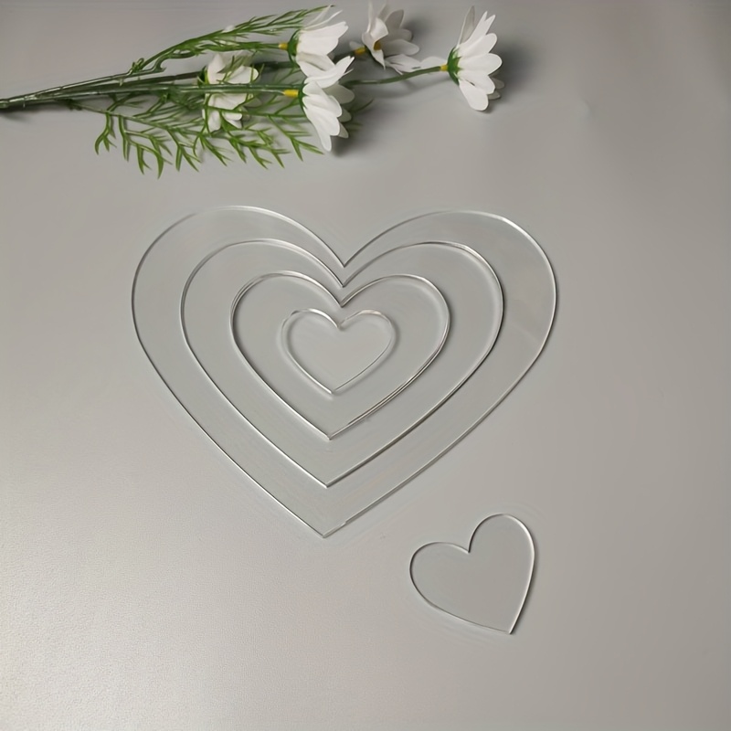4Pcs Acrylic Nested Heart Quil - đánh giá và giá Embroidery Quilting