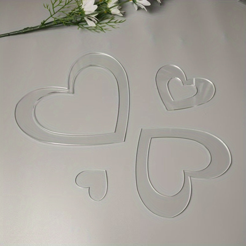 4Pcs Acrylic Nested Heart Quil - đánh giá và giá Embroidery Quilting