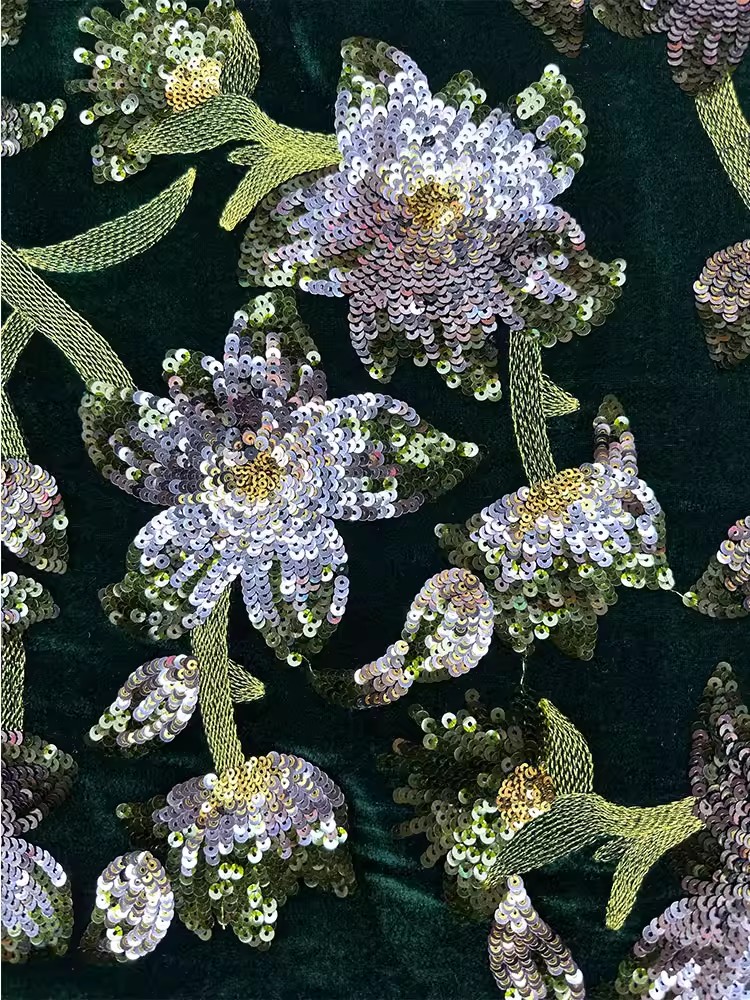 1yard Retro velvet tela Handcr - đánh giá và giá Embroidery Beads